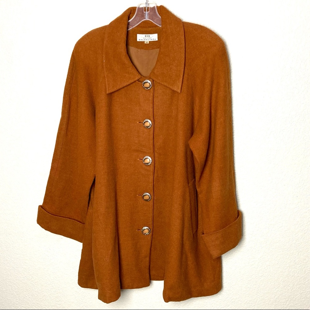 Balenciaga Pour Homme Vintage 1980’s Wool Coat M